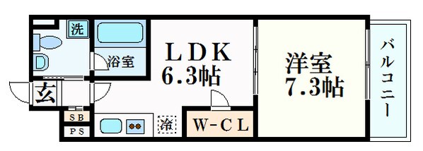 サンレムート江坂eastの物件間取画像